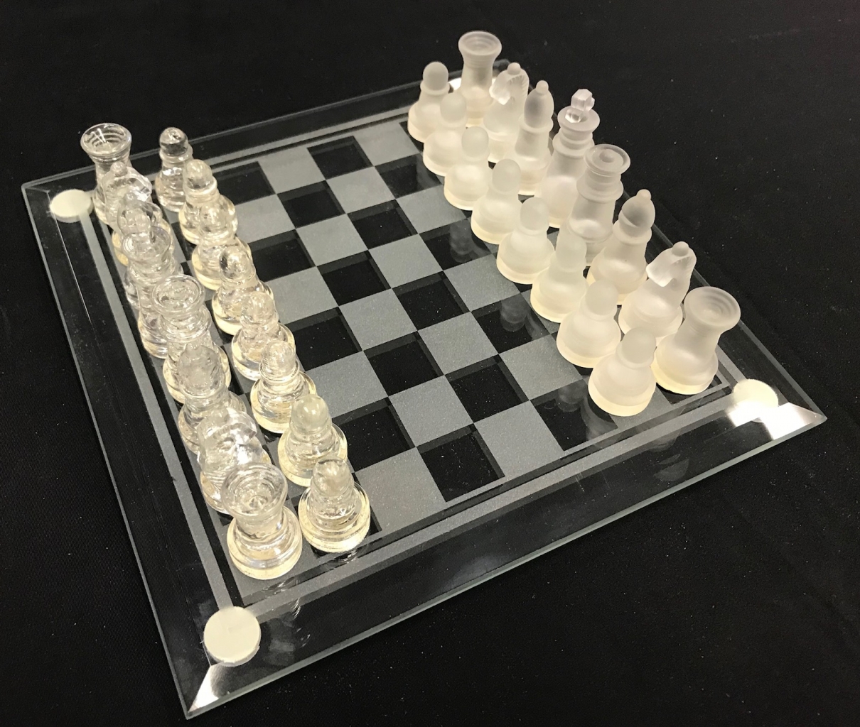 Glass Chess Set Small Sydney Academy Of Chess